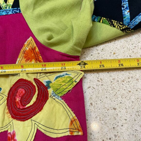 Maggie Barnes Patchwork Jacket Womens Size 1X Petite Colorful Art to Wear Artist - Picture 10 of 11